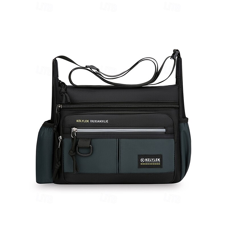 Men's Waterproof Crossbody Messenger Bag with Multi-Pocket Design, Casual Shoulder Bag for Travel, Work, and Daily Use3