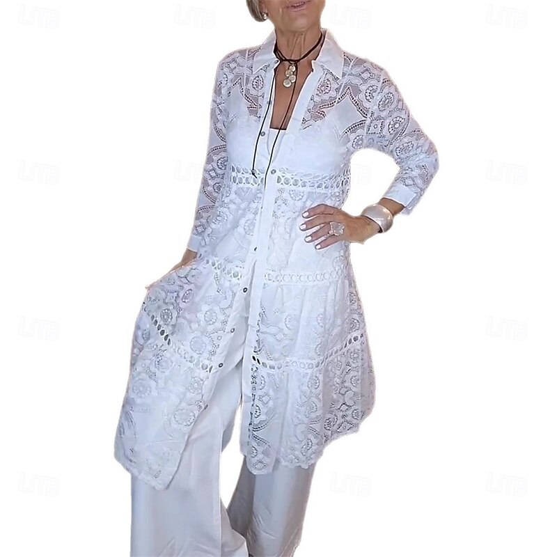 Wedding Guest 's Wraps Elegant Sun Protection Long Sleeve Lace Wedding Wraps With Pure Color For Wedding Summer