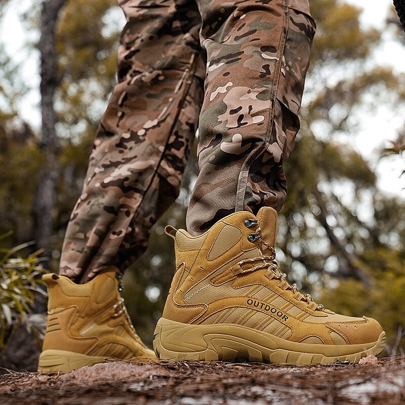 Men's Outdoor Hiking Boots with Non-Slip Sole, Durable Trekking Shoes for Camping, Climbing and Trail Walking4