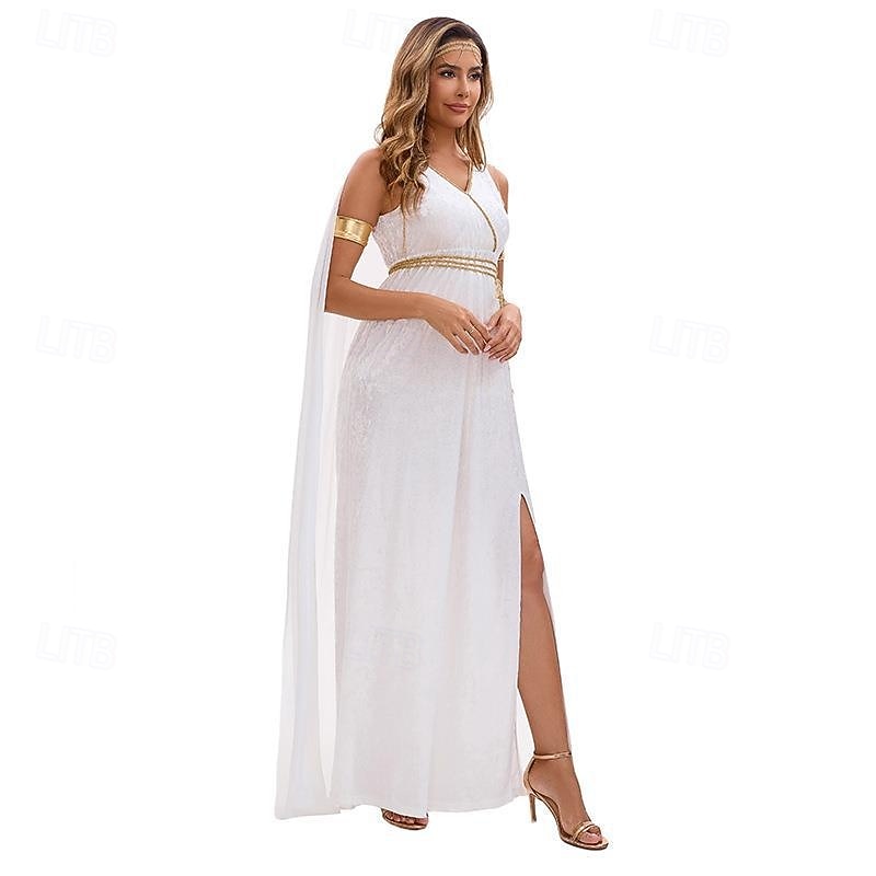 Ancient Greek Roman Dress Fancy Costume Toga Dress Goddess Fancy Dress Women's Halloween Carnival Performance Party Adults Dress More Accessories3