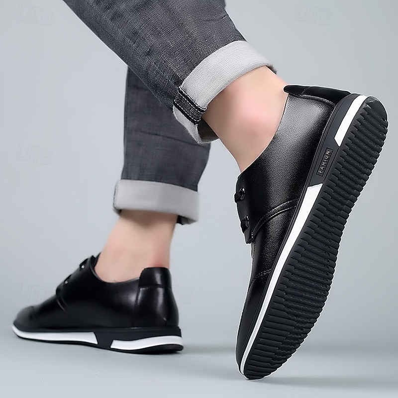 Men's White Faux Leather Dress Shoes – Classic Business Formal Lace-Up Oxfords for Office, Weddings and Special Occasions4