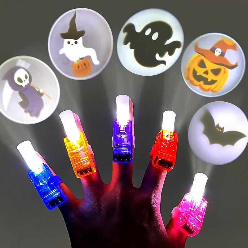 Halloween Party Favors for Kids 36PCS LED Finger Lights Glow in The Dark Party Supplies Halloween Goodie Bag Fillers Treats Pinata Stuffers for Halloween Prizes Classroom Gifts Trick or Treat Toys3