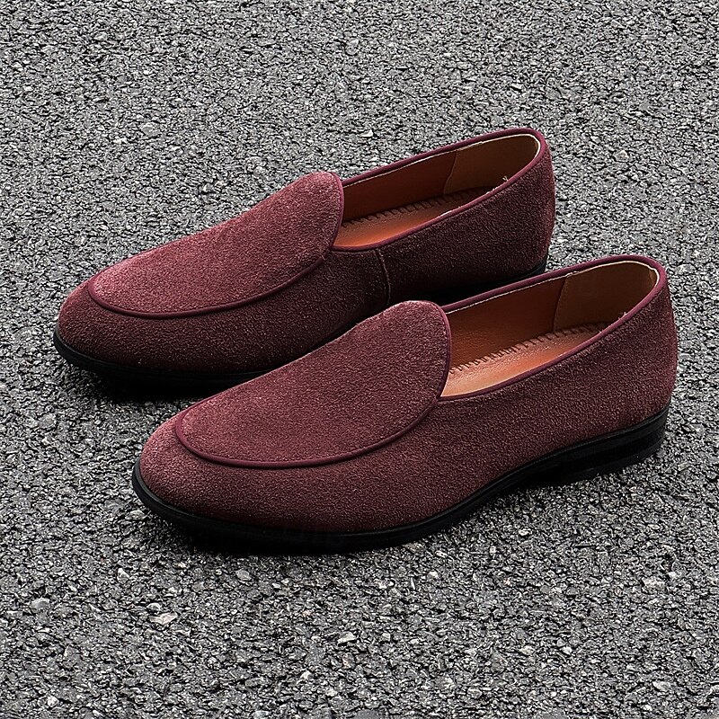 Men's Suede Loafers Classic Slip-On Flats Lightweight Comfortable Shoes for Urban Casual Wear3