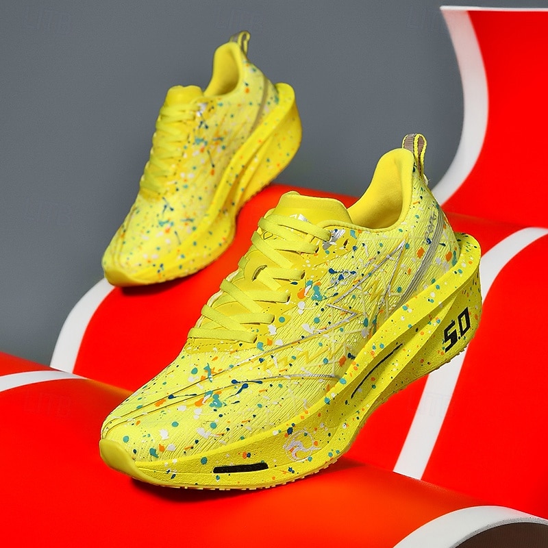 Men's Yellow Sport Sneakers – Breathable Mesh Athletic Running Shoes for Gym, Jogging and Outdoor Training2