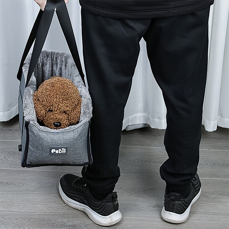Small Pet Cozy Car Seat Portable Pet Car Seat - Portable Dog & Cat Travel Bag with Secure Buckle Closure Polyester Material for Small to Medium Pets3