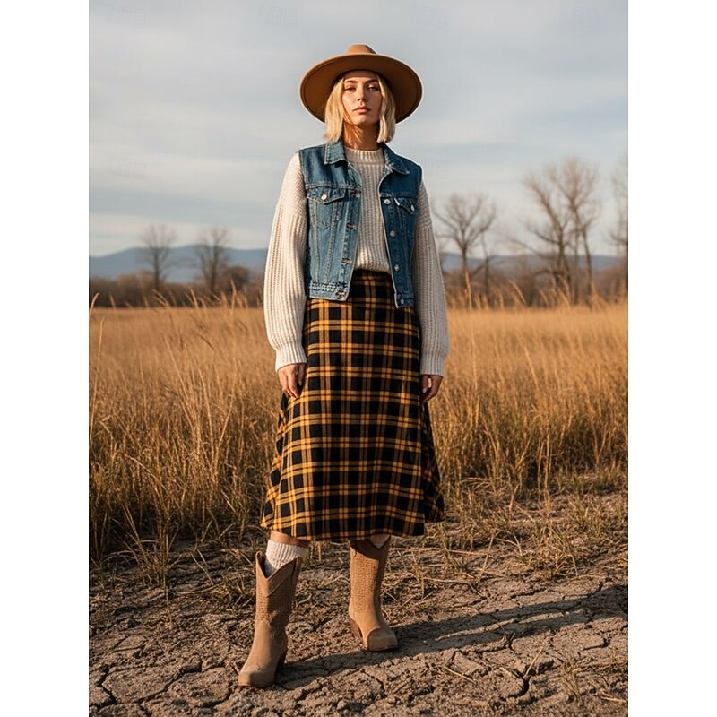 "Women's Beige Western - Style Perforated Ankle Boots with Chunky Heel4