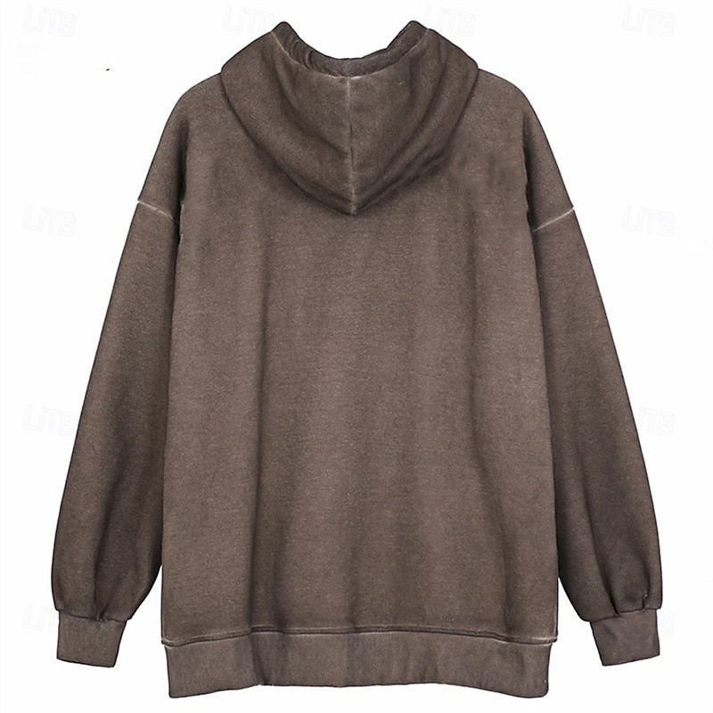 Men's Graphic Hoodie Fashion Daily Hooded Outdoor Vacation Streetwear Black White Zip Up Pocket Printing Spring Fall Designer3