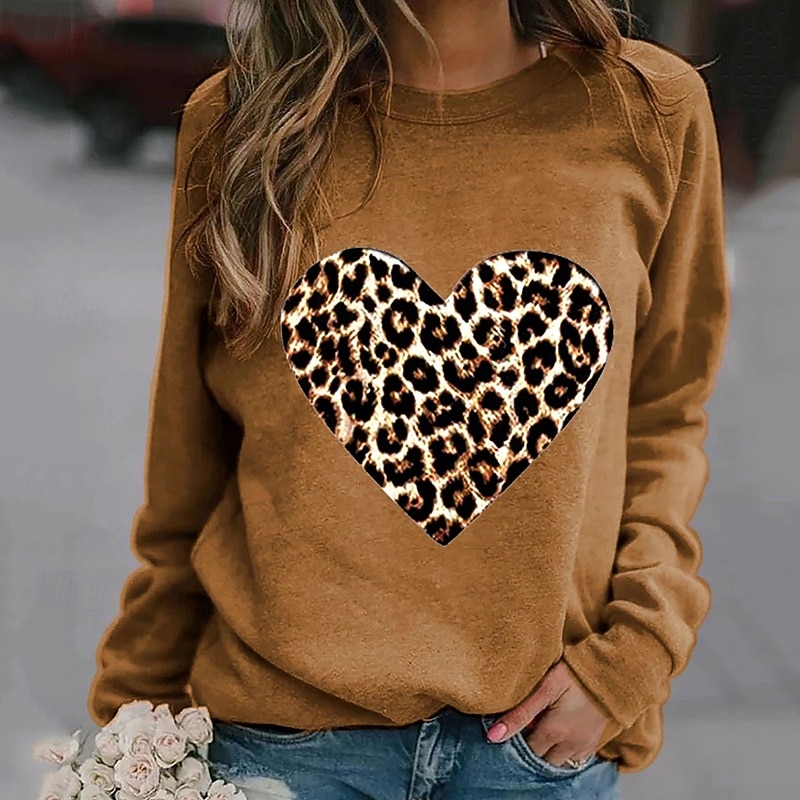 Women's Pullover Sweatshirt Lounge Top with Pockets Long Sleeve Top Athleisure Heart Gym Running Fitness Sportswear Activewear Wine Red Black Khaki2