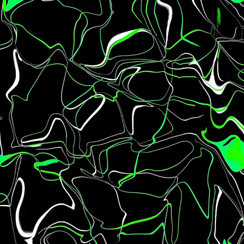 Men's Lightning Geometic Polo Long Sleeve Polo Shirts Lapel Casual Outdoor Street Athleisure Daily Wear 3D Print Buttons Spring Fall Winter Blue Orange Green4