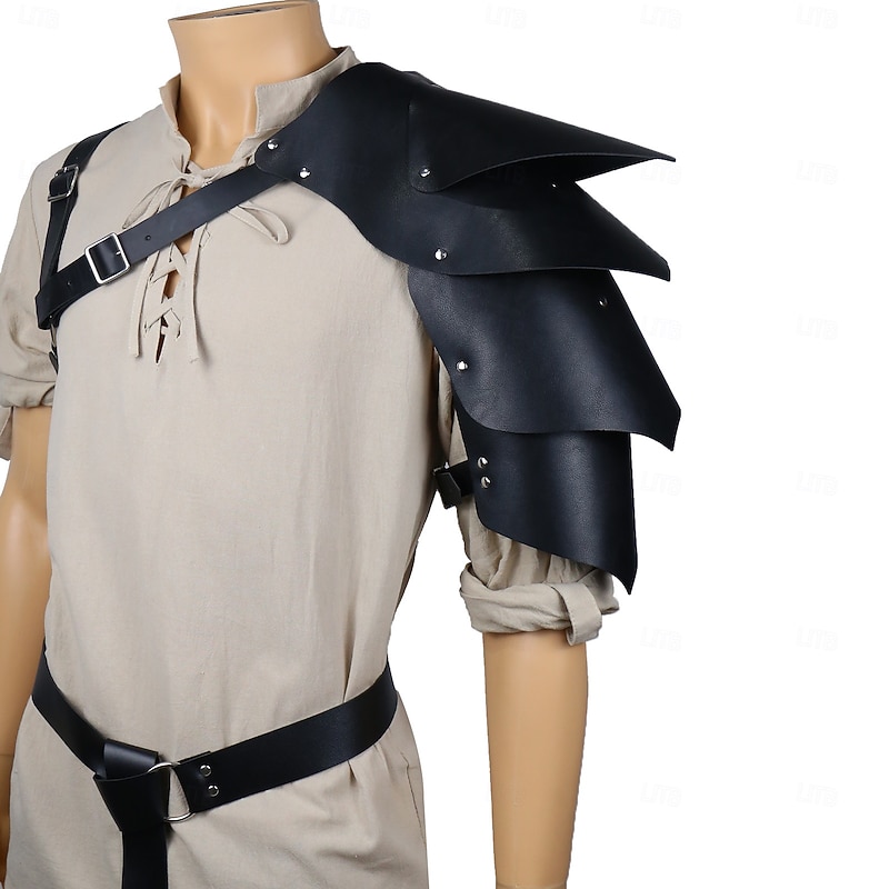 Retro Vintage Medieval Renaissance Armor Waist Belt Shoulder Armor Warrior Viking Fancy Dress Men's Viking Halloween Carnival Performance LARP Ren Faire Adults4