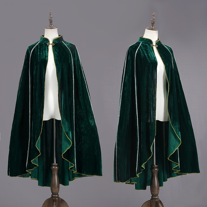 Retro Vintage Medieval Renaissance Cape Cloak Shawls Celtic Knight Fancy Dress Men's Women's Unisex Celtic Halloween Carnival Performance Party LARP Adults Cloak