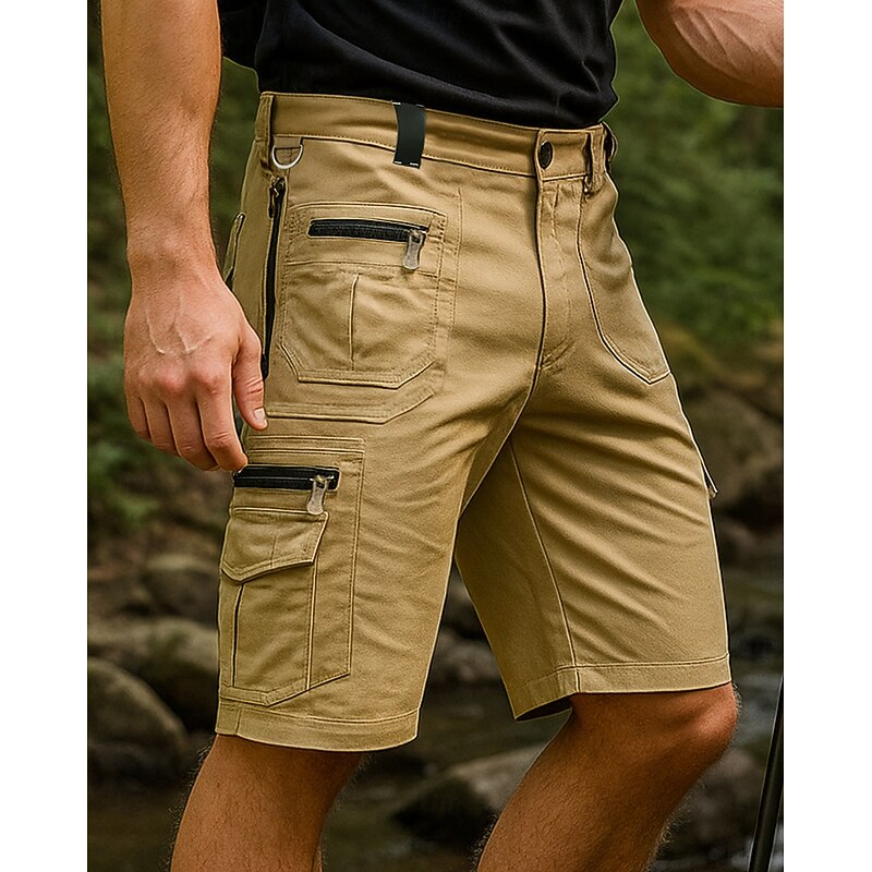 Men's Cargo Shorts Hiking Shorts sport shorts Summer Outdoor Regular Fit Lightweight Breathable Capri Pants Pocket Black Army Green Cotton Tennis Golf Running S M L XL XXL