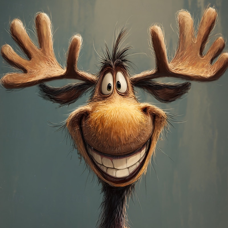 Men's Elk 3D Cartoon Funny T Shirt Long Sleeve T shirt 3D Print Crew Neck Shirt Fashion Basic Street Casual Daily Royal Blue Blue Brown Summer Spring Clothing Apparel S M L XL XXL XXXL4