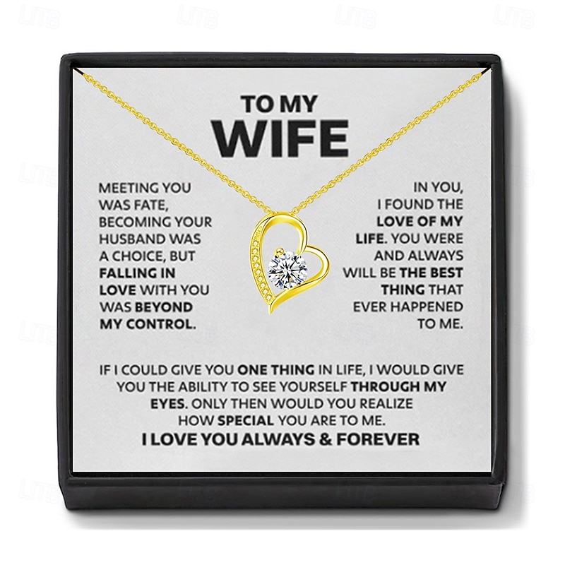 To My Daughter Necklace, Christmas Gift for Girls with Message Card Box, Birthday Jewelry Present, Graduation Keepsake, Valentines Day Gift from Mom or Dad4