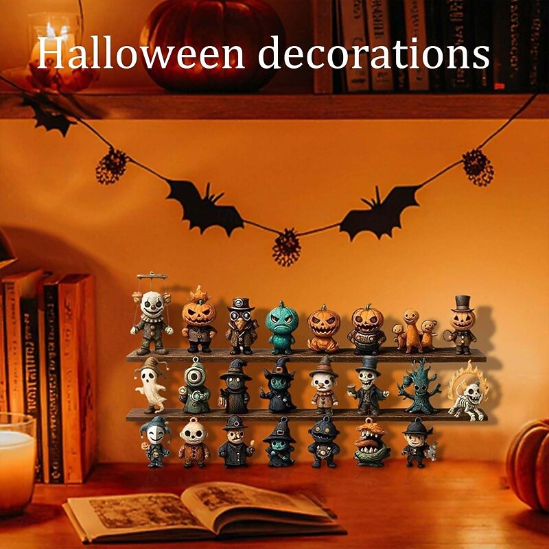 7/15/31 Days Nights of Fright Halloween Countdown Box with Figurines Halloween Advent Calendar 2025 Gift Box Scary Doll Collectible Horror Figures Hanging Charms & Mini Decorations3