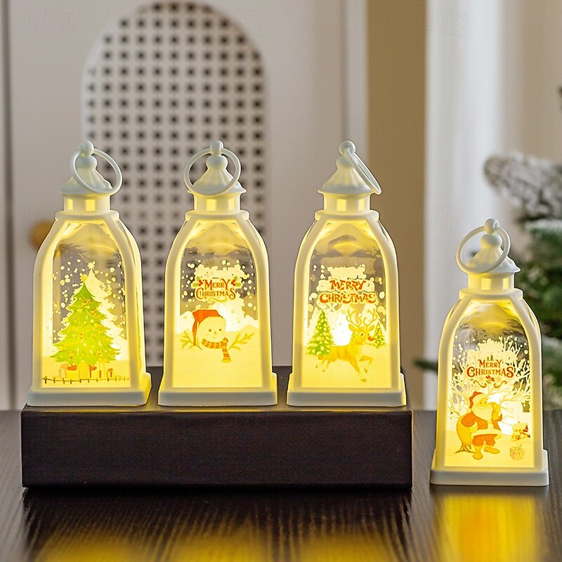 1 Pc 14.2 * 6.8CM Christmas LED Electronic Candle Light Handheld Lantern Party Desktop Atmosphere Ornament Light AG13 * 3 Battery4