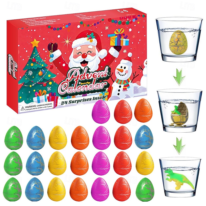 2025 Christmas Advent Calendar Blind Box Cave Fun Children's Gift Dinosaur Egg 24 Day Digital Countdown4