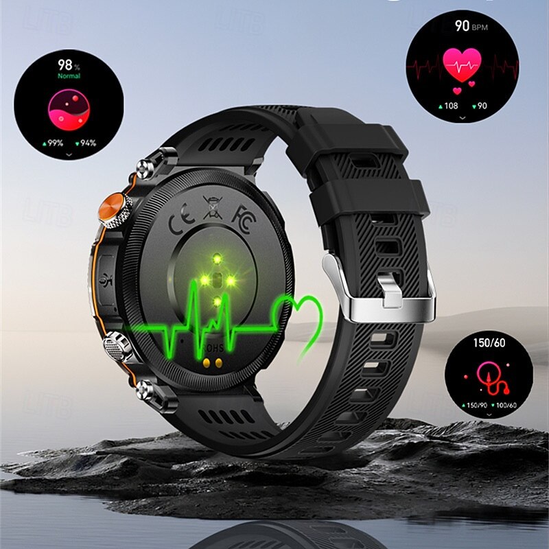 HT30 Smart Watch 1.7 inch Smartwatch Fitness Running Watch Bluetooth Stopwatch Pedometer Call Reminder Sleep Tracker Heart Rate Monitor Compatible with IP 65 Touch Screen Heart Rate Monitor3
