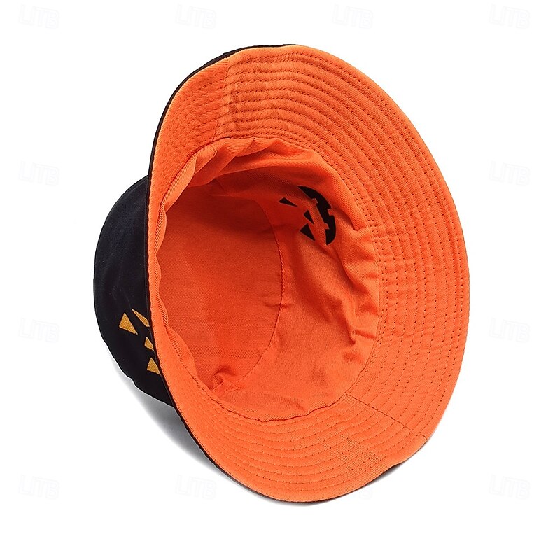 Women's Hat Bucket Hat Breathable Halloween Embroidered Pure Color3