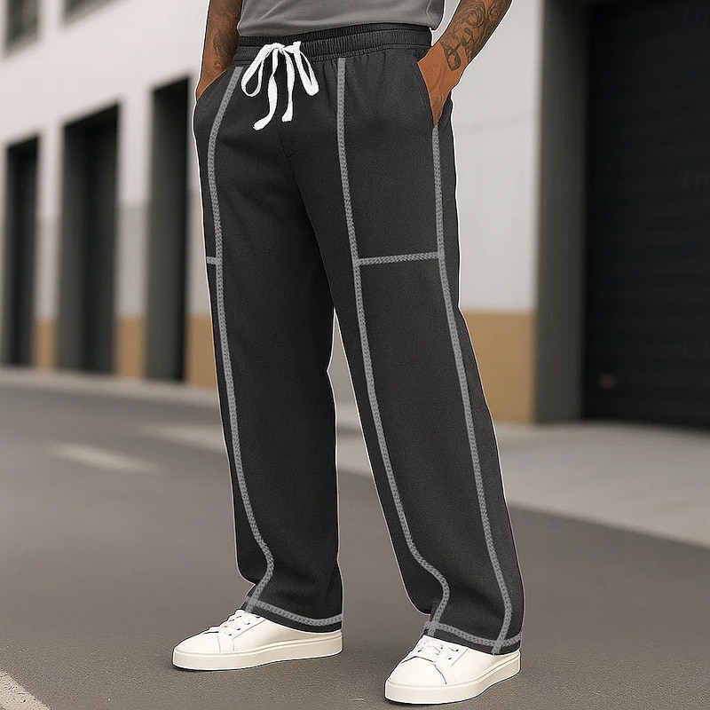 Men's Sweatpants Wide Leg Sweatpants Athletic Pants Trousers Open Bottom Sweatpants Drawstring Elastic Waist Plain Moisture Wicking Breathable Full Length Sports Outdoor Casual Daily Vacation Fashion4