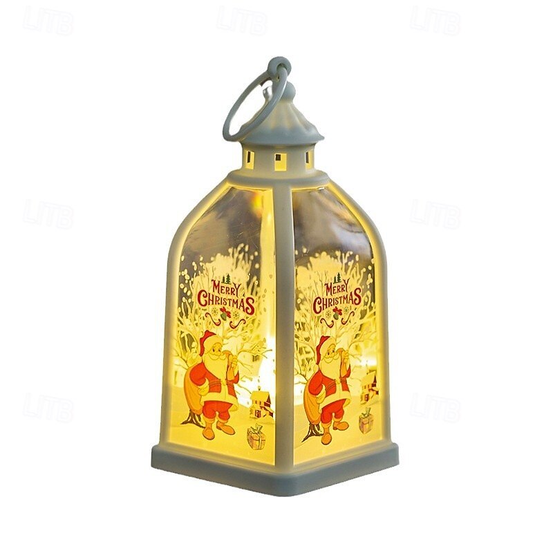 1 Pc 14.2 * 6.8CM Christmas LED Electronic Candle Light Handheld Lantern Party Desktop Atmosphere Ornament Light AG13 * 3 Battery2