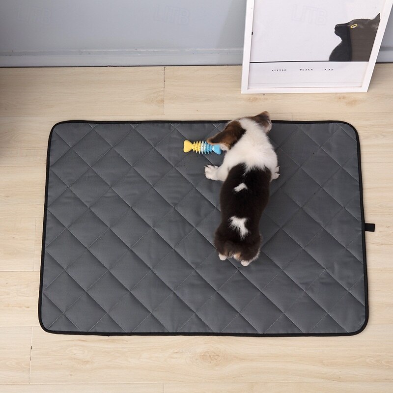 Oxford Waterproof Breathable Pet Bed Mat Hair Resistant Large Dog Cat Sleeping Pad Summer Cooling Cushion Non Slip Washable Comfortable Pet Nest Home Supplies