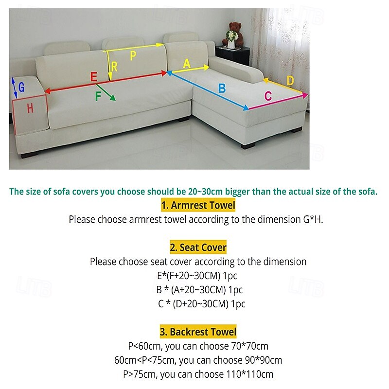 Cotton Velvet Couch Cover for Pets, Pet-Friendly Ultra Soft Thick Sofa Cushion Slipcover, Non-Slip Elegant Sofa Protector for 1-4 Seat and L-Shaped Sofas2