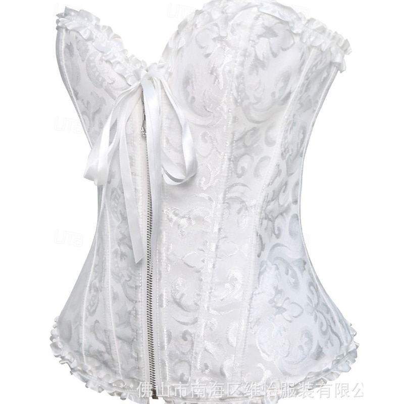 Women's Corset Shapewear Waist Cincher Shapewear Sexy Corset Sexy Sweet Pure Color Backless Vacation Party Street Sleeveless Corset Black White Beige Spring Fall Tailored Fit4