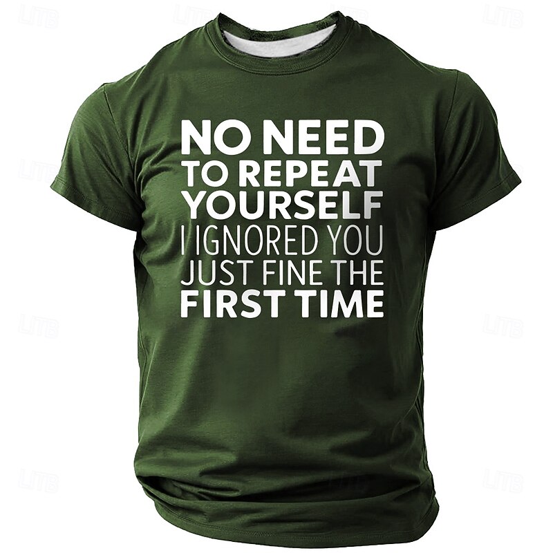 Men's Sarcastic Funny Slang T Shirt Short Sleeve T shirt 3D Print Crew Neck Shirt Fashion Daily Street Daily Black White Red Summer Spring Clothing Apparel S M L XL XXL XXXL2