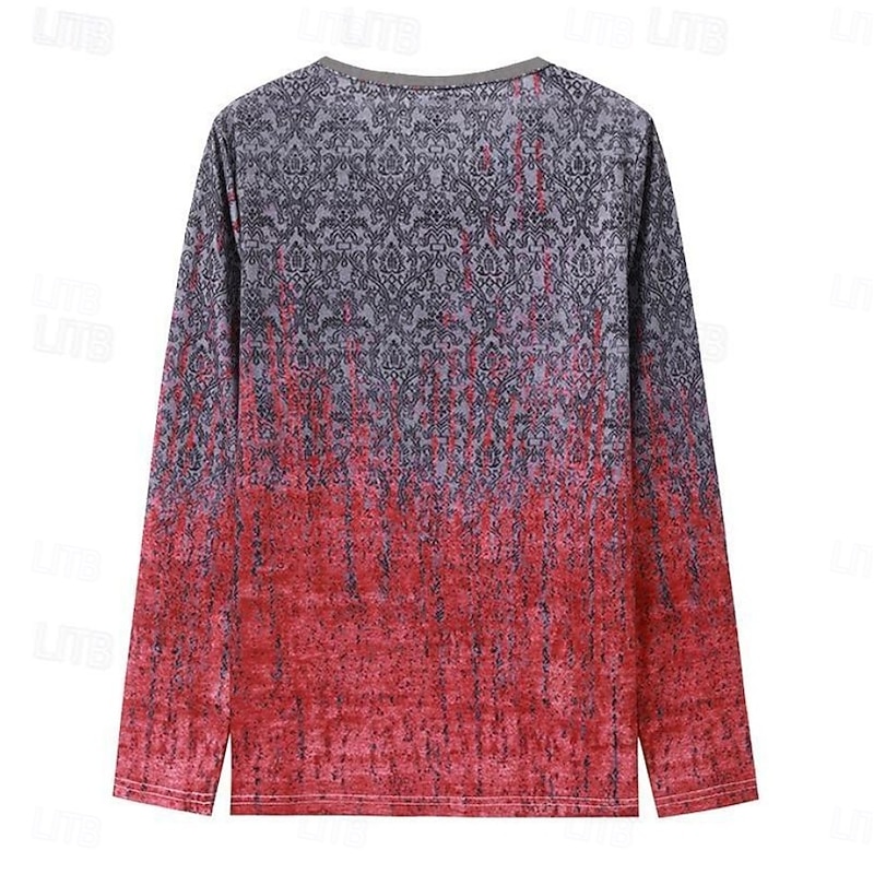 Women's T Shirt Graphic Tribal Vintage Fashion Stylish Long Sleeve Crew Neck V Neck Regular Tops Daily Zipper Print Red Light Brown Blue Purple Green Spring Fall Winter4