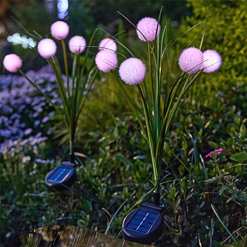 Solar Powered Ball Lights Floor Mounted Lights Outdoor Courtyard Garden Decorative Lights Led Floor Mounted Lights Lawn Lights  1PC4