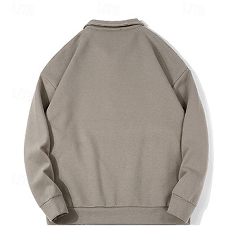 Women's Pullover Sweatshirts Zip Up Sweatshirts Plain Sports Fashion Casual Long Sleeve High Neck Regular Tops Street Dailywear Casual Half Zipper Quarter Zipper Zipper Gray Fall Winter2