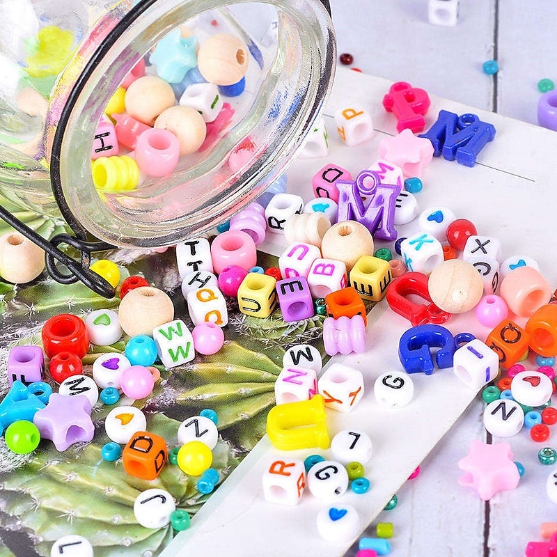 4655pc Clay Beads Bracelet Making Kit  with Storage Box, Flat Preppy Beads for Friendship Jewelry Making,Polymer Heishi Beads with Charms Gifts for Teen Girls Crafts for Girls Ages 8-124