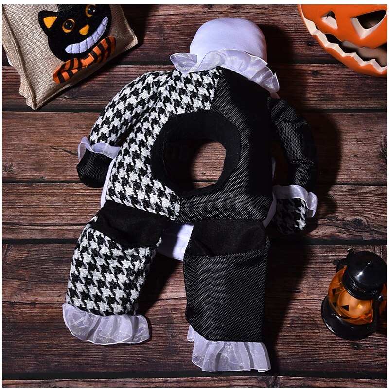 Medium Breeds Polyester Funny Devil Cartoon Dog Costume - Halloween Pet Transformation Outfit Pullover Design4