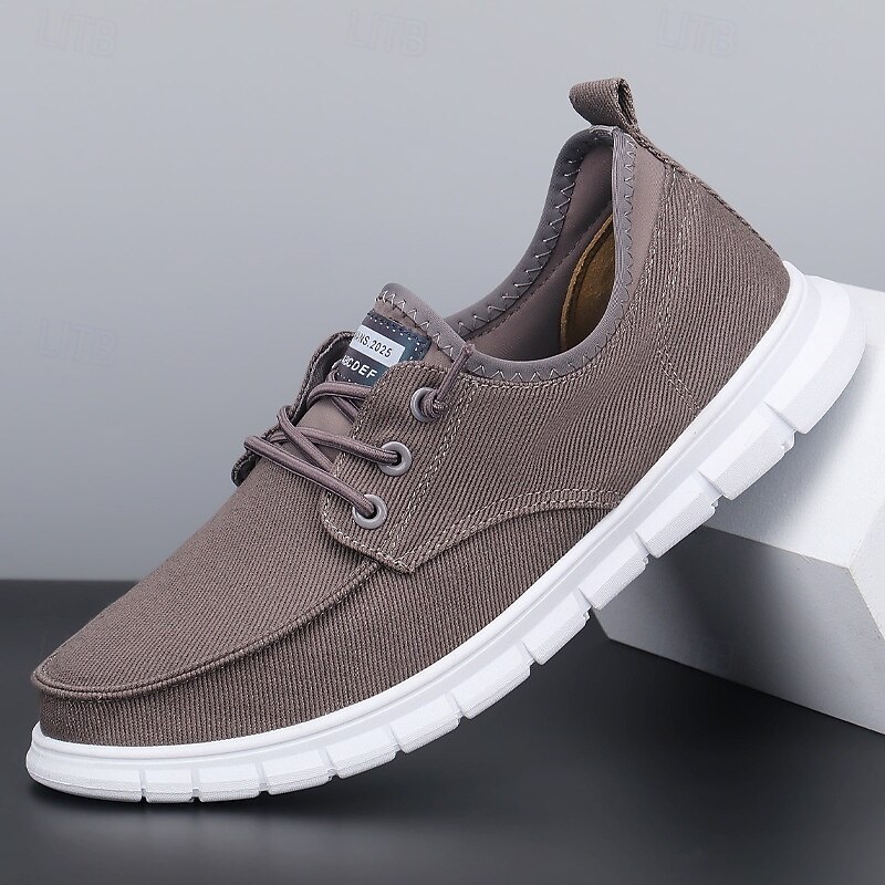 Men's Lightweight Casual Lace-Up Sneakers with Breathable Canvas Upper – Comfortable Everyday Walking Shoes for Travel and Leisure4