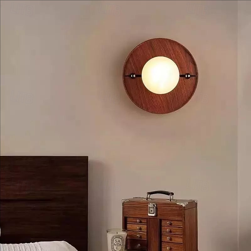 Indoor Wall Light LED Marble Wood Living Room Bedroom Metal Wall Lights Wall Light Fixtures for Bedroom Bathroom2