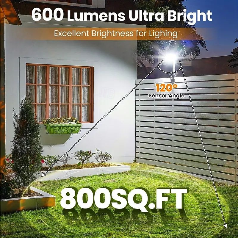 1/2pcs Solar Wall Light 92LEDs IP65 Waterproof Solar Motion Sensor Night Light Convenient Clip-on Installation Suitable for Yard Garage and Fence Lighting Outdoor Decoration3