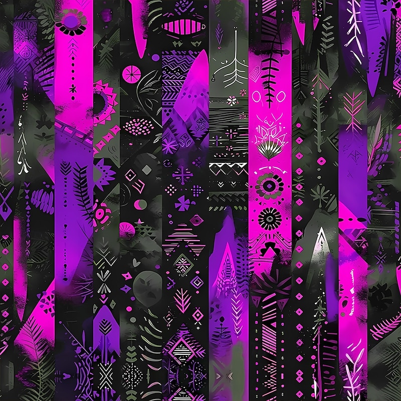 Men's Patchwork Tribal Hoodie Sweatshirt Fashion Ethnic Hooded Outdoor Home Yellow Red Drawstring Fall Winter Designer4