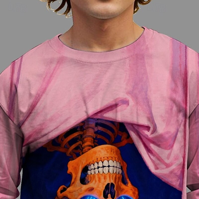 Halloween Boys' 3D Graphic Cartoon T shirt Tee Long Sleeve Spring Fall Fashion Basic Kids 4-12 Years Crew Neck Outdoor Casual Daily Regular Fit2