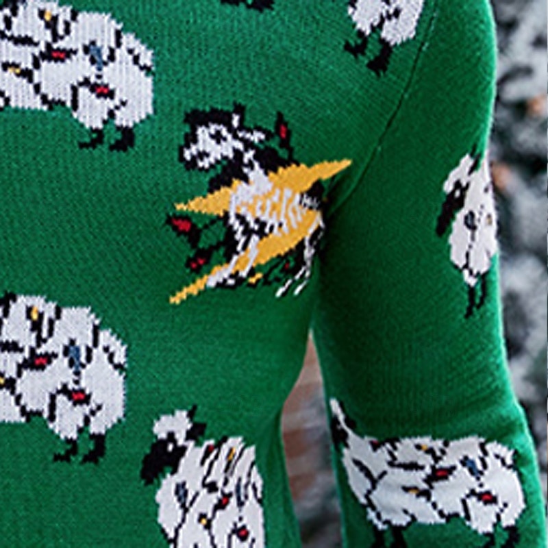 Men's Ugly Christmas Sweater Christmas Sweaters Sweater Pullover Sweater Jumper Ribbed Knit Regular Tops Knitted Slim Fit Plain Crewneck Knitwear Contemporary Casual Daily Wear Clothing Apparel Fall3