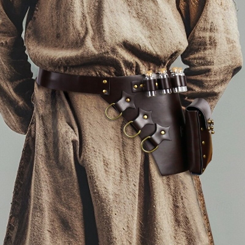 Retro Vintage Medieval Renaissance Waist Belt Belt Pouch Viking Alchemist Fancy Dress Men's Women's Unisex Viking Fantasy Halloween Performance LARP Ren Faire Adults Bag Waist Belt