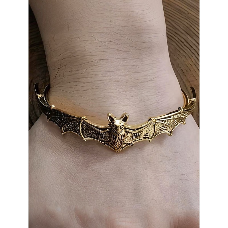 Women's Halloween Bat Bracelet, Gothic Punk Style Adjustable Bangle Jewelry for Parties, Festivals and Nightlife4