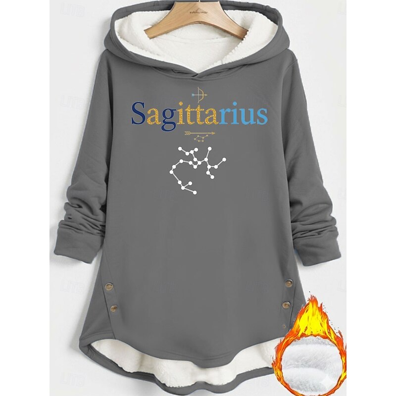 Women's Pullover Hoodie Sweatshirt Letter Warm Casual Long Sleeve Hooded Long Tops Street Dailywear Holiday Buttons Print Black Dark Pink Red Blue Gray Fall Winter4