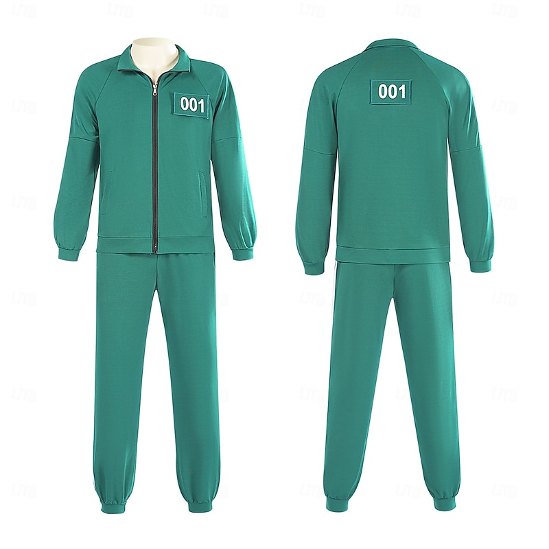 K-Drama Survival Challenge 456 001 Outfits Costume Track Suit Casual Movie Cosplay for Men's Adults Halloween Carnival Performance Party3