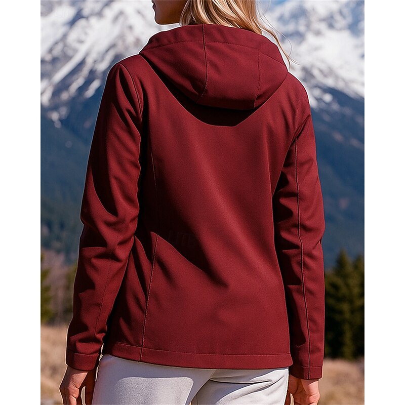 Women's Outdoor Jacket Hiking Jacket Hiking Windbreaker Outdoor Waterproof Windproof Hiking Outfits Hiking Clothes Spring Autumn / Fall Jacket Hunting Climbing Camping / Hiking / Caving Solid Color2