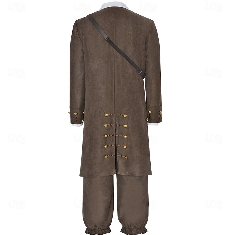 Pirates of the Caribbean Pirate Jack Sparrow Outfits Fancy Dress Cosplay Movie Cosplay for Men's Adults' Halloween Carnival Performance Party4