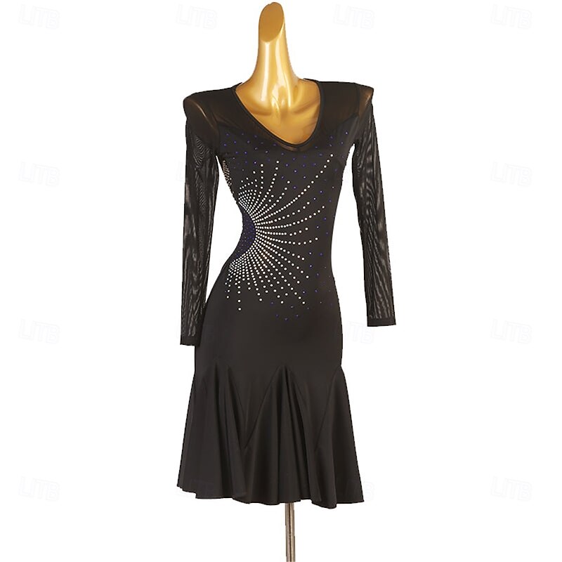 Women's Latin Dance Dress Rumba Dance Practice Dresses Performance Dresses - Main Image