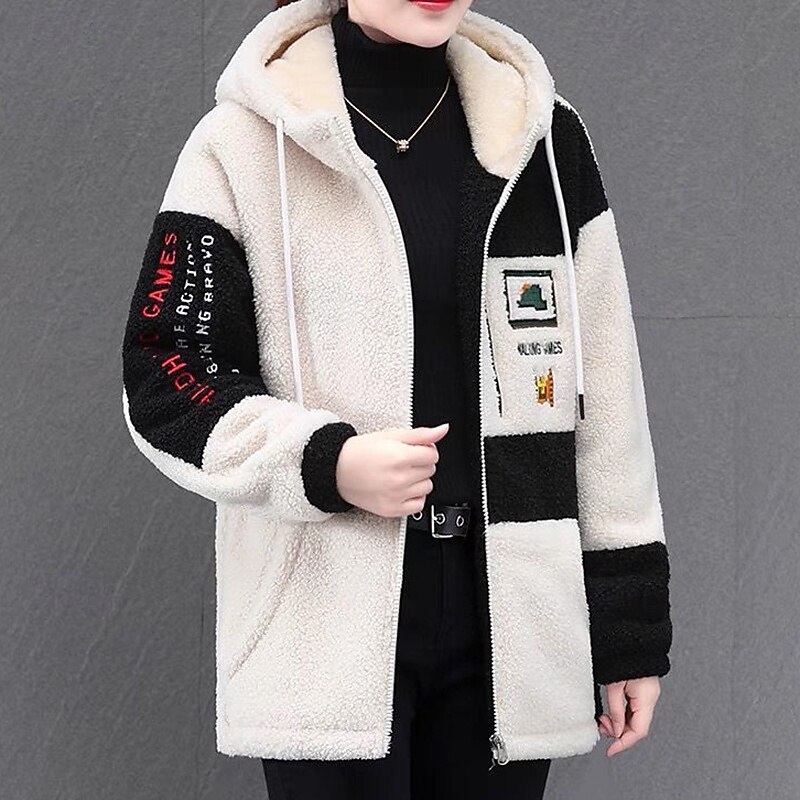 Women's Hoodie Jacket Windproof Warm with Pockets Long Sleeve Sports Solid Color Top For Traveling Outdoor Running Loose Fit Activewear3