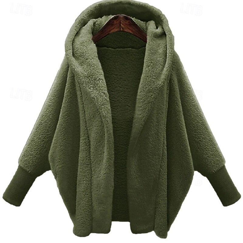 Women's Casual Jacket Waterproof Comfortable Pocket Casual Plain Vacation Street Casual Daily Wear Long Hooded Loose Fit Long Sleeve Outerwear Black White Pink Spring Fall2