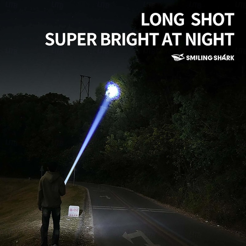 LED Flashlights High Lumens with Ignition Lens, 2000lm Super Bright Rechargeable Flashlight,Zoomable,Four Modes,Waterproof Tactical Flash Light for Camping Essentials,Outdoor,Home&Gifts3